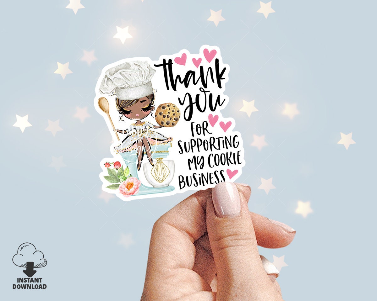 Cookie Baking Thank You Sticker