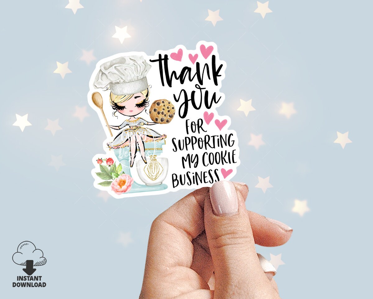 Cookie Baking Thank You Sticker