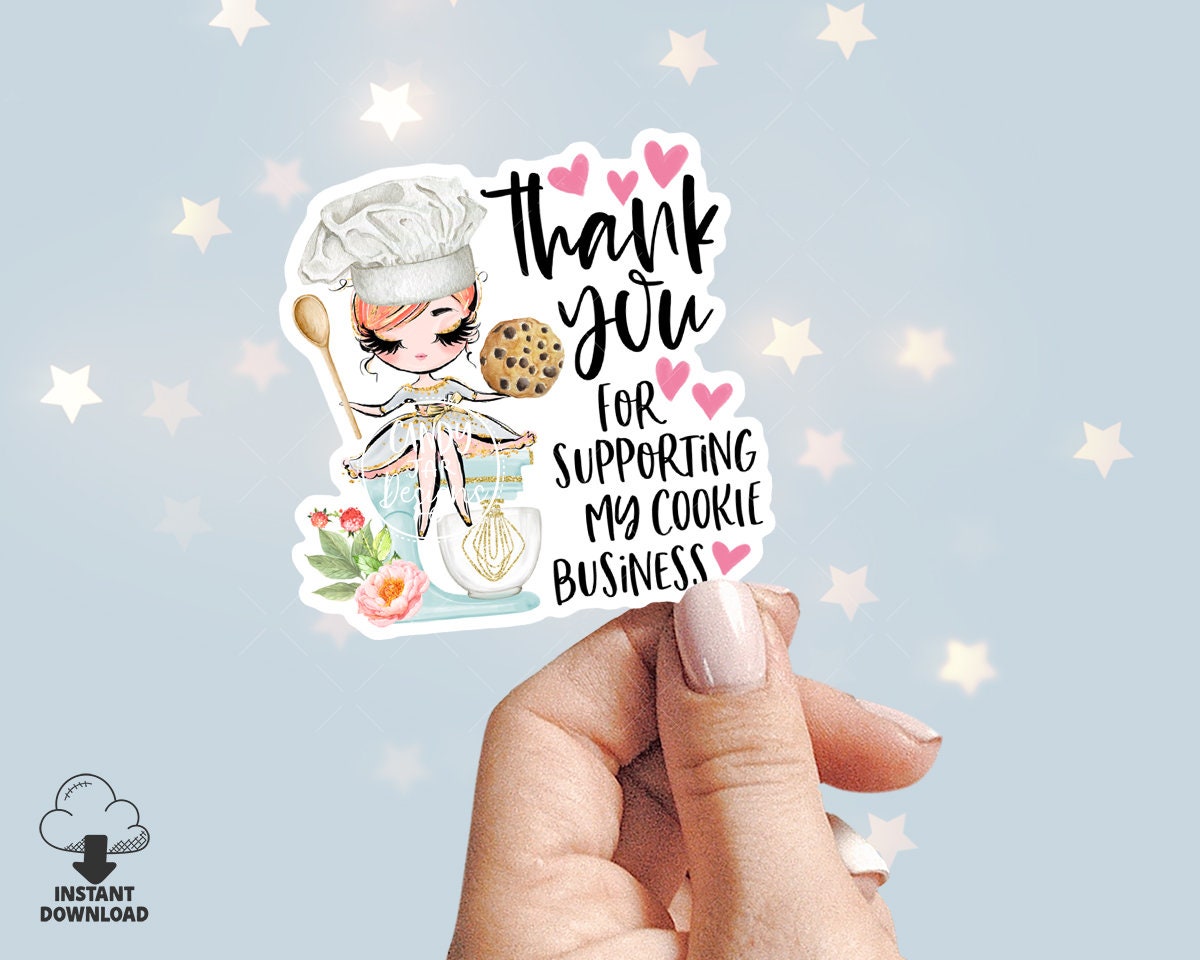 Cookie Baking Thank You Sticker