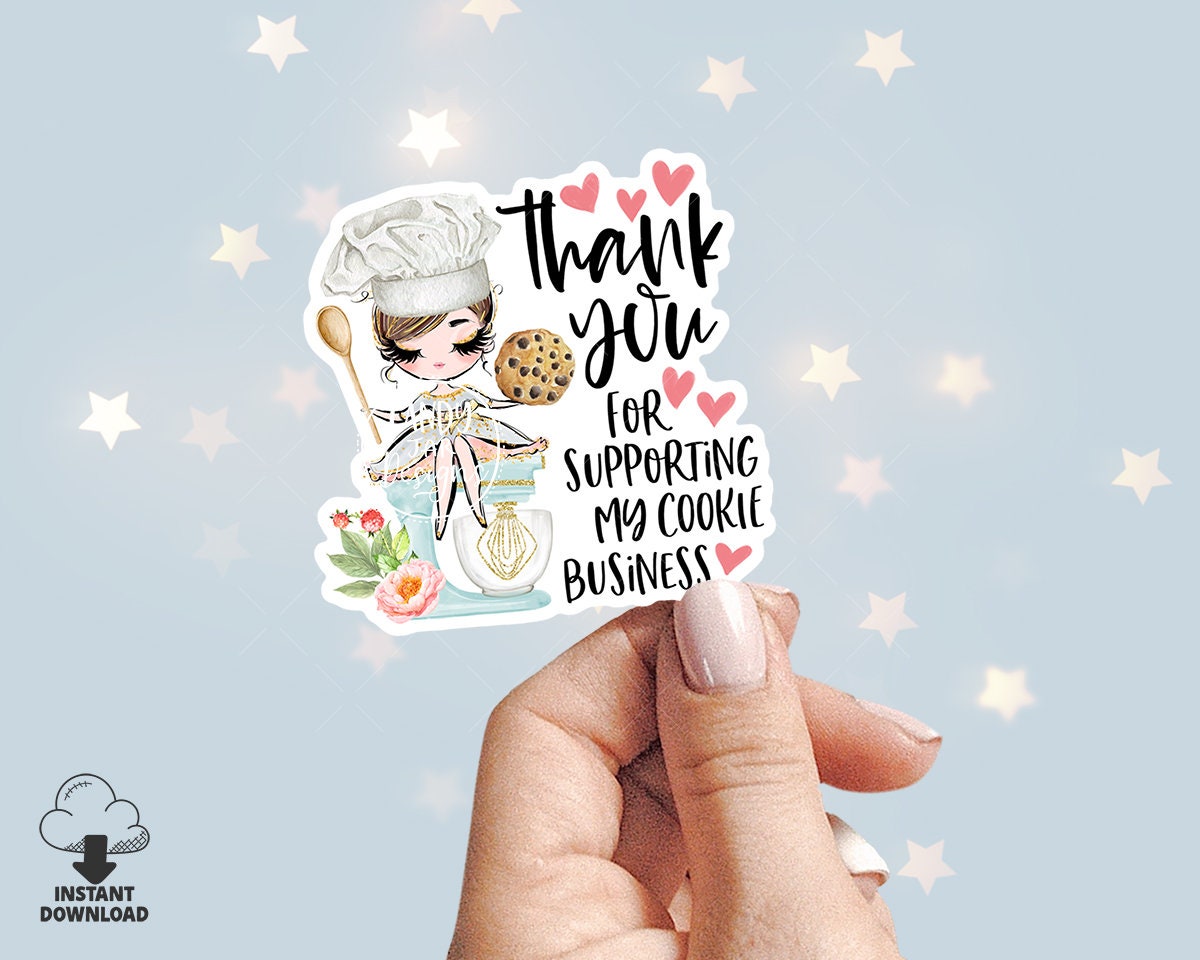 Cookie Baking Thank You Sticker