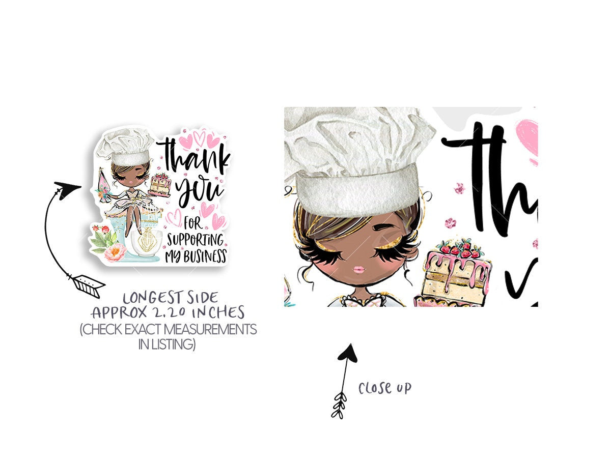 Pastry Baker Thank You Sticker - Candy Jar Studios