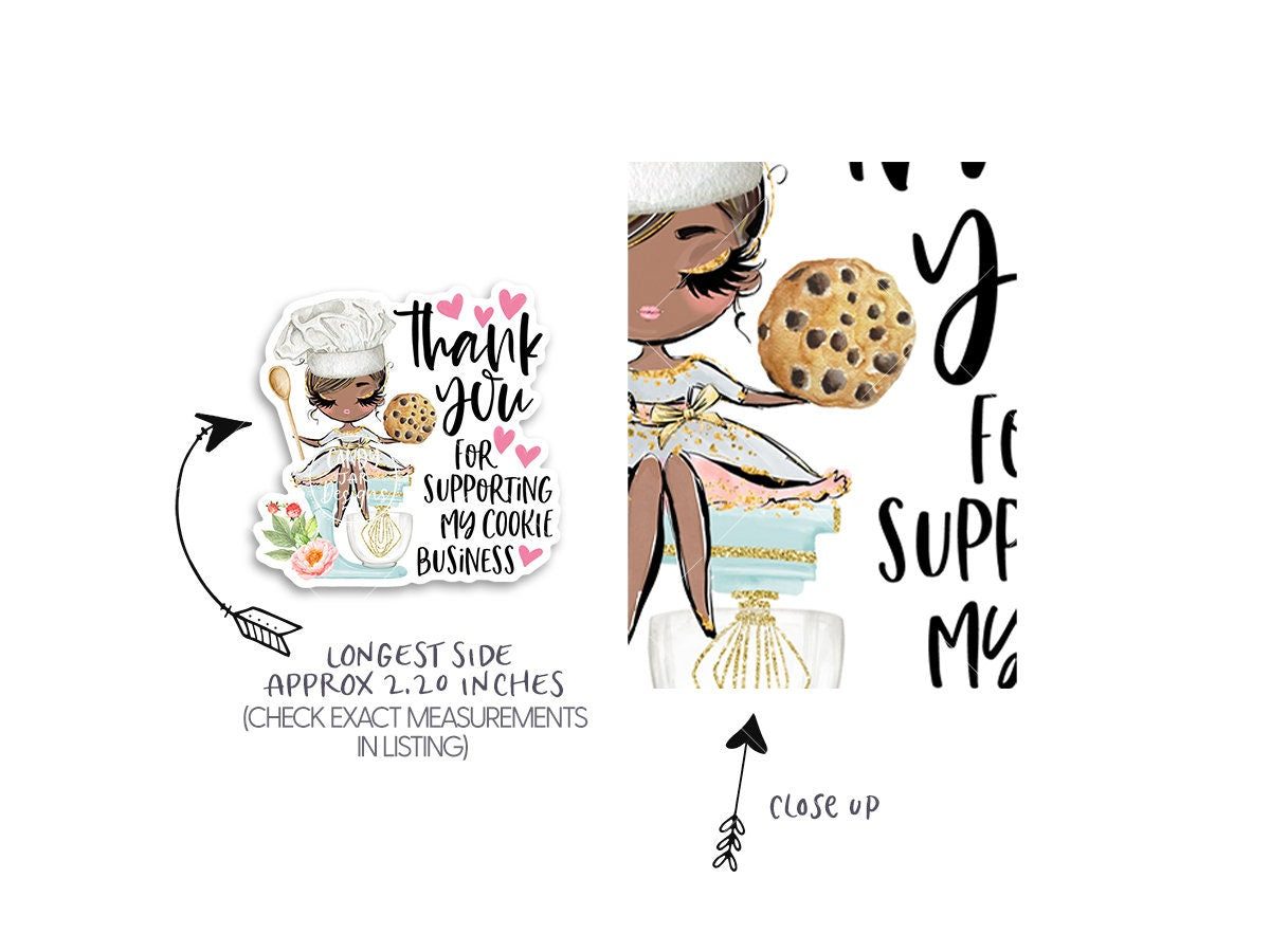 Cookie Baking Thank You Sticker - Candy Jar Studios