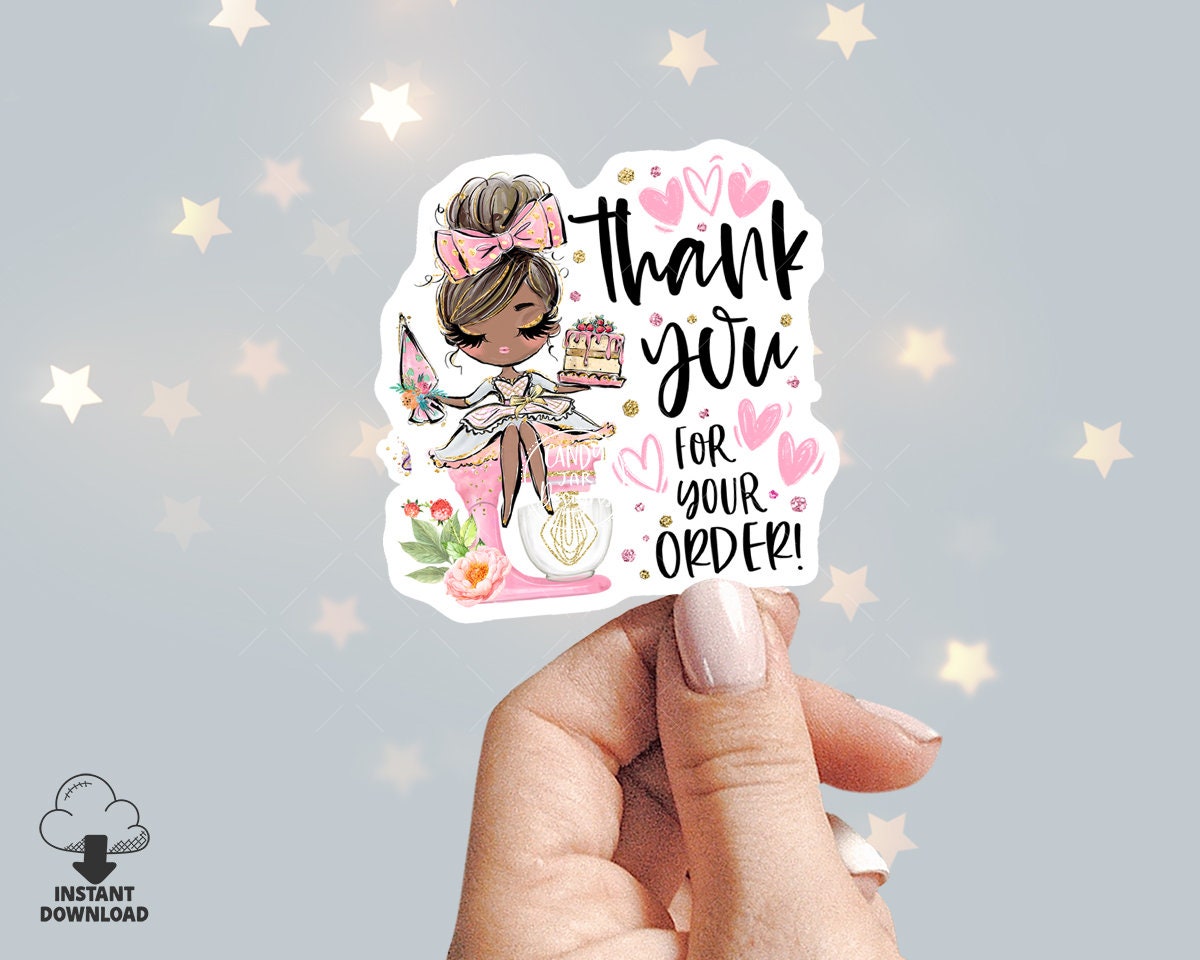 Cake Bakery Thank You Sticker