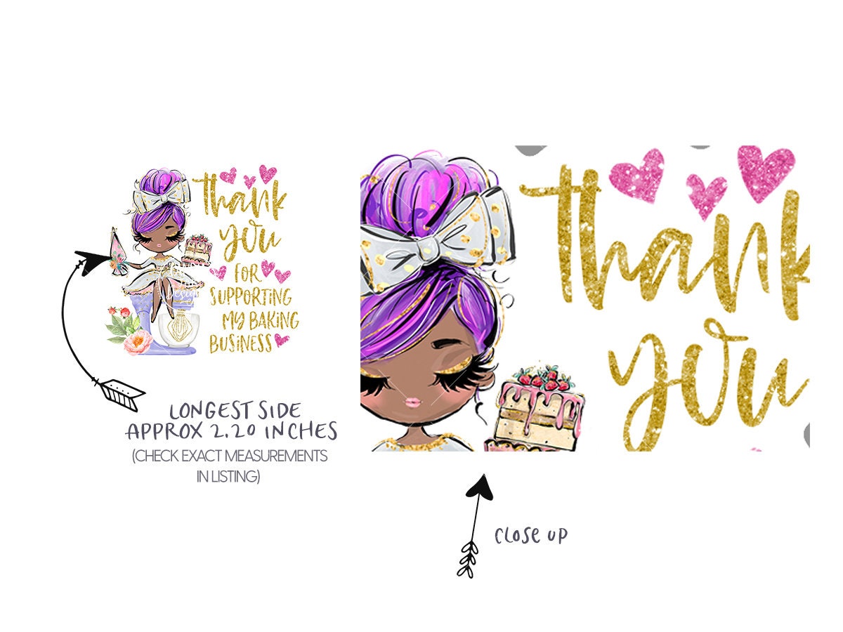 Cake Bakery Thank You Sticker - Candy Jar Studios