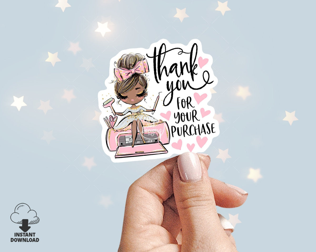 Handcrafter Thank You Sticker, Craft Business