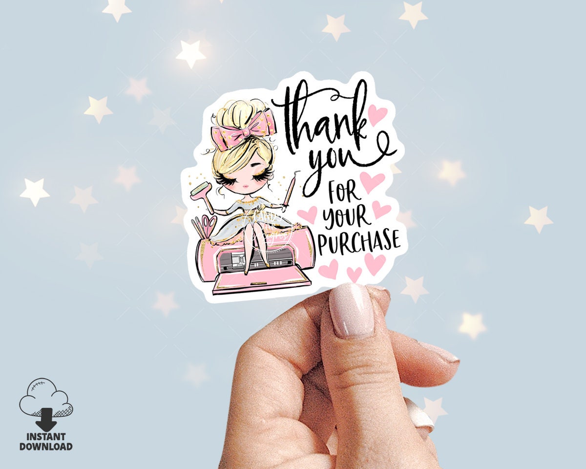 Handcrafter Thank You Sticker, Craft Business