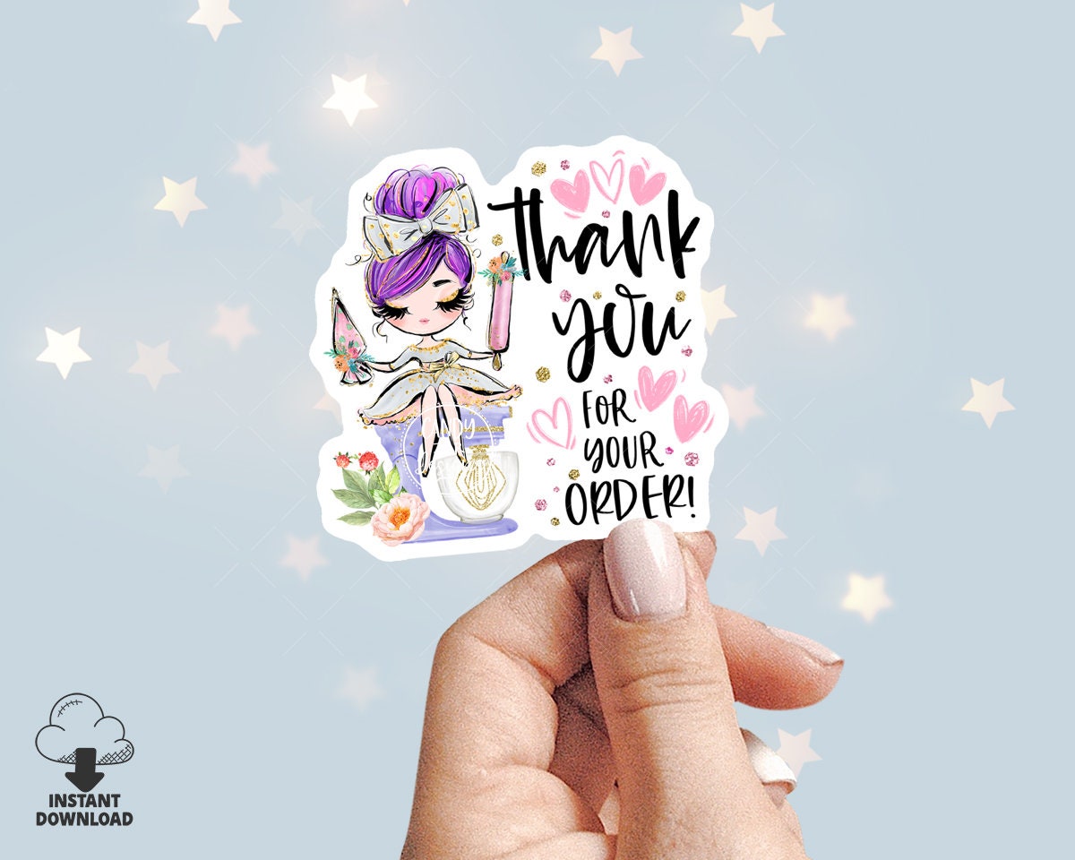 Baking Thank You Sticker, Pastry Baking