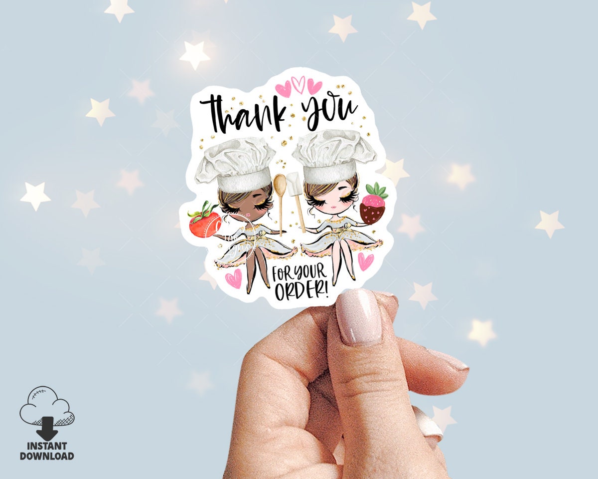 Baking Friends Thank You Sticker, Catering Girls