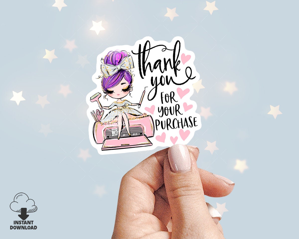 Handcrafter Thank You Sticker, Craft Business