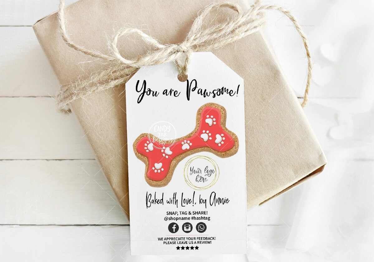 Dog Hang Tag, Pet Cookie Baking Tag, Valentine Bone