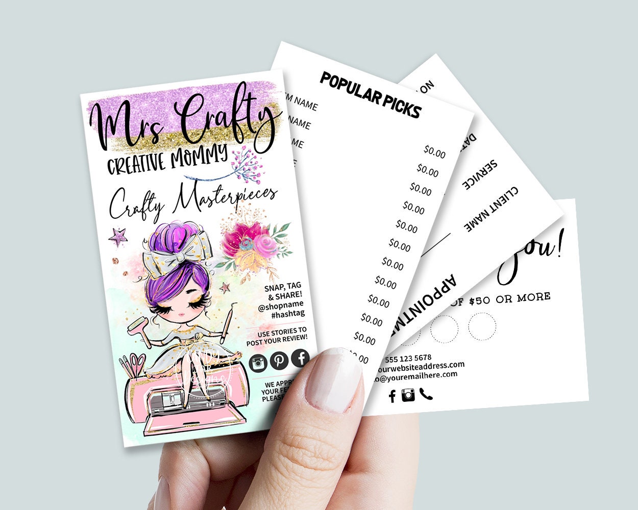 Handcrafter Business Card Set