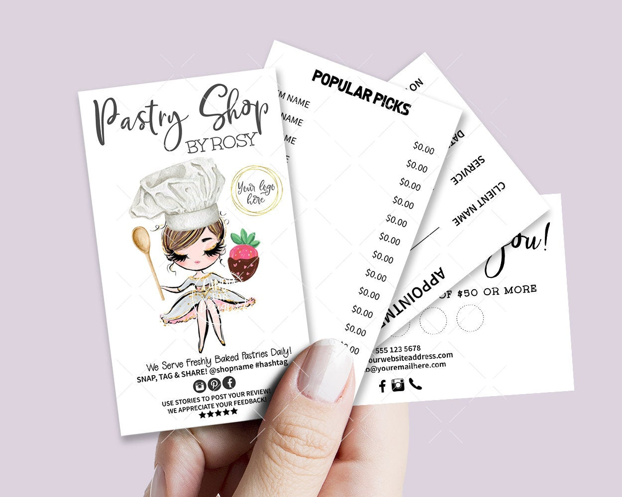 Sweets Treats Bakery Business Card Set