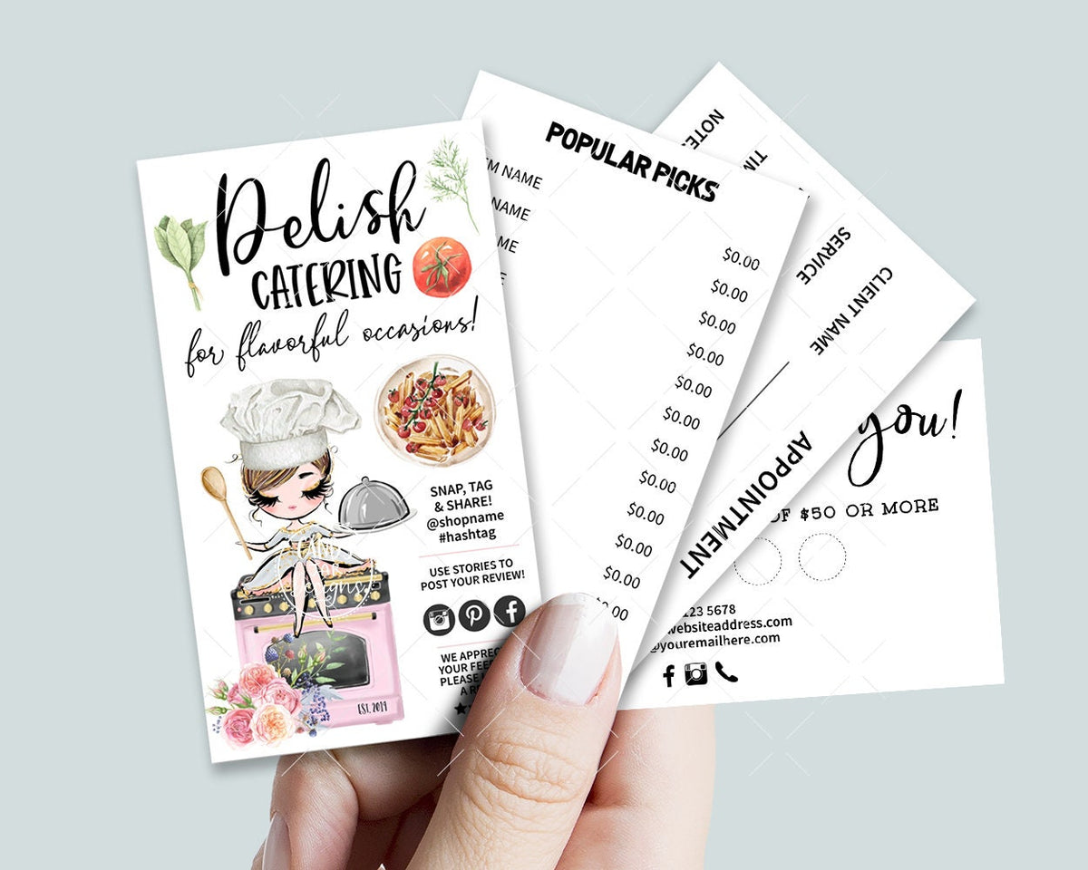 Catering Business Card Set, Food Catering