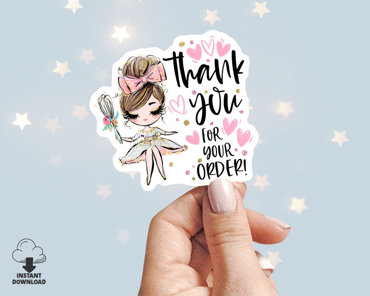 Baking Thank You Sticker