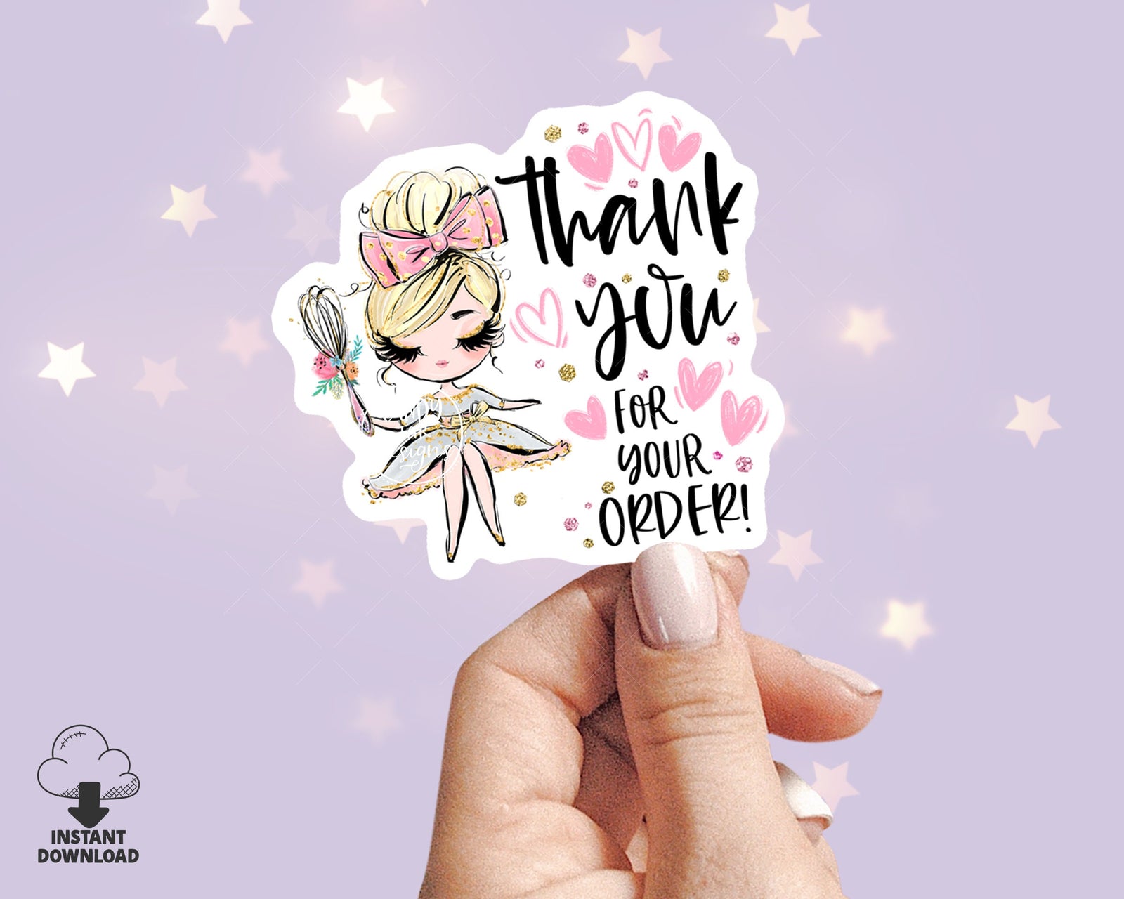 Baking Thank You Sticker