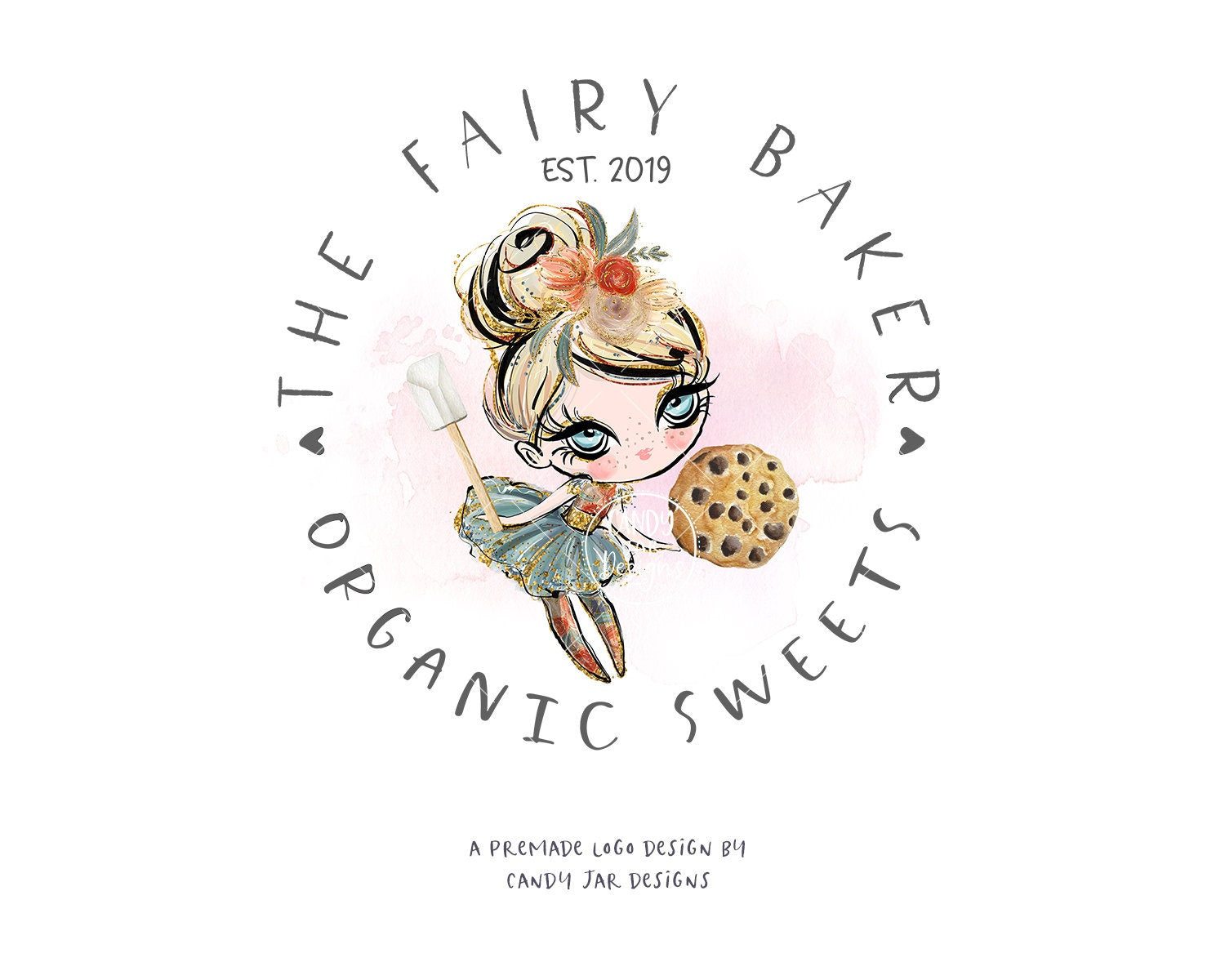 Cookie Bakery Logo, Baking Fairy