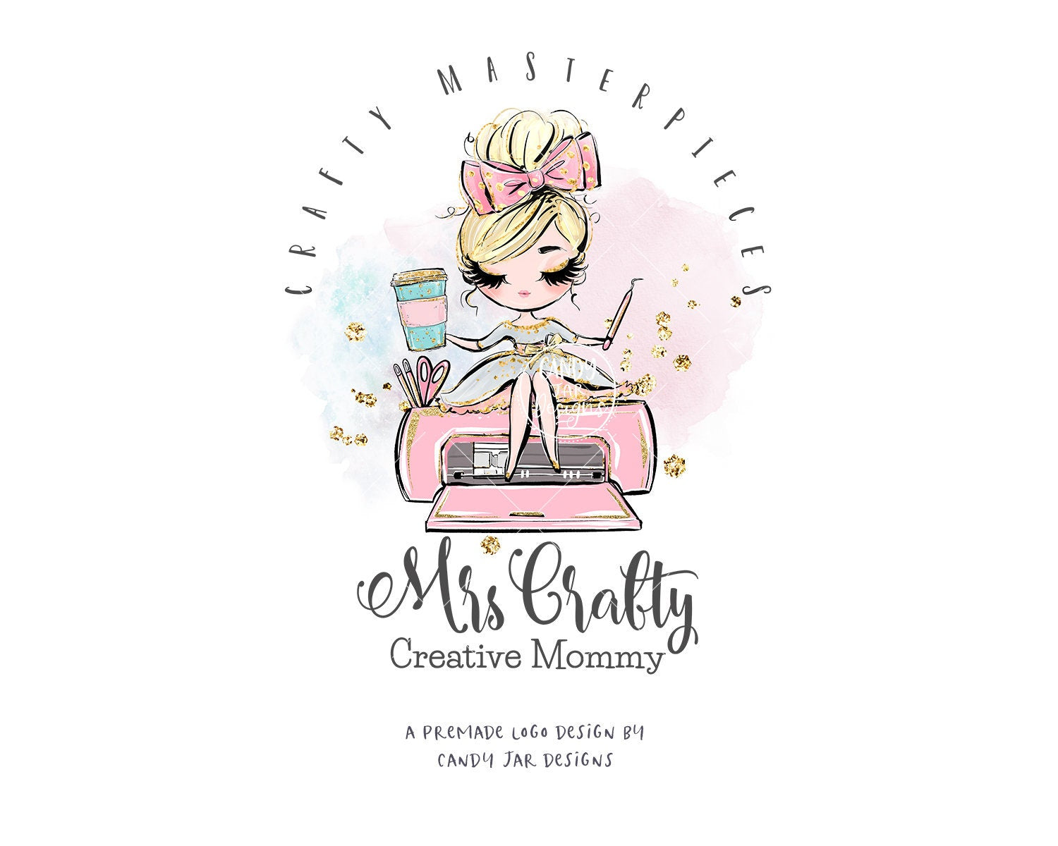 Craft Girl Logo, Crafter, Coffee