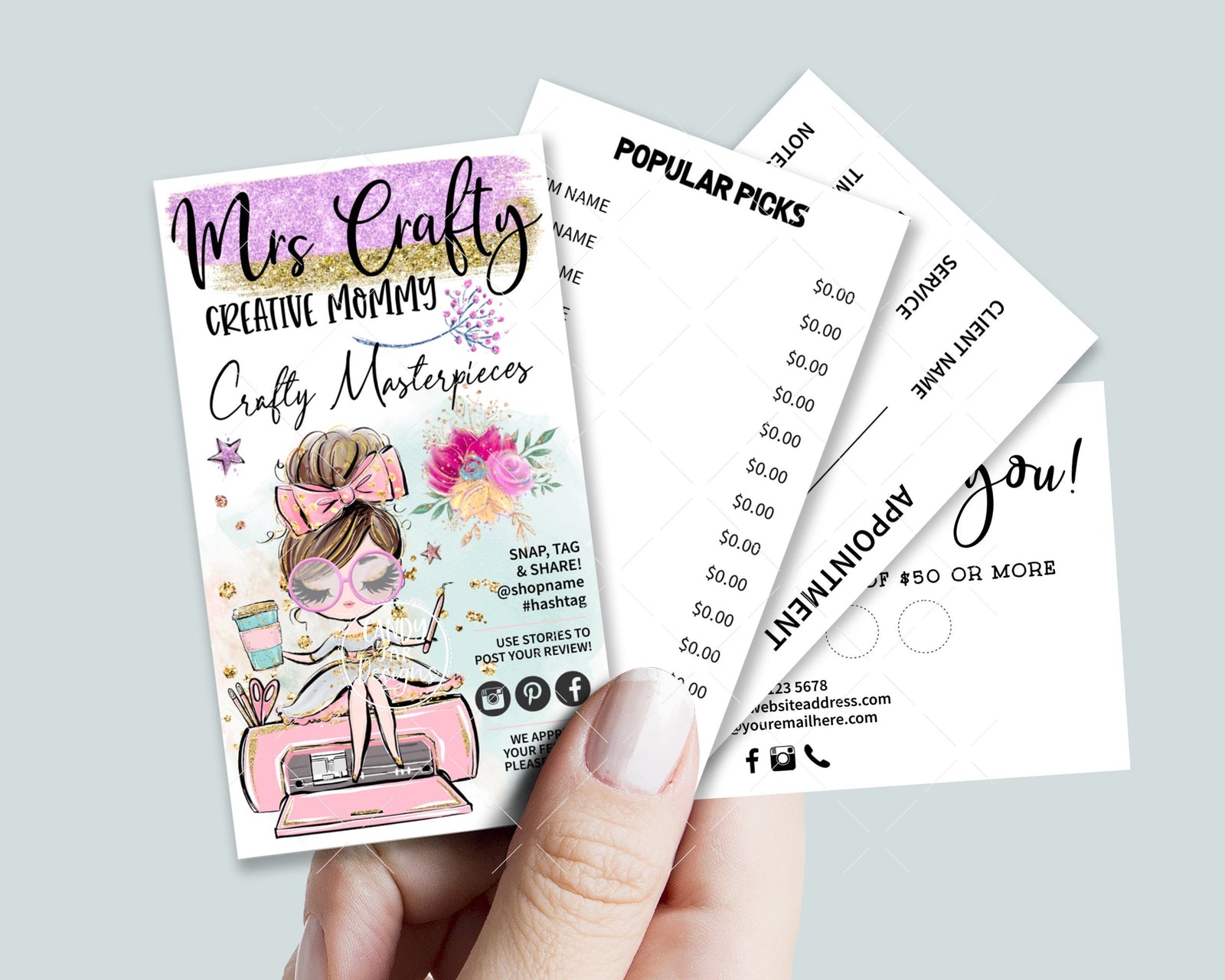 Handcrafter Business Card Set