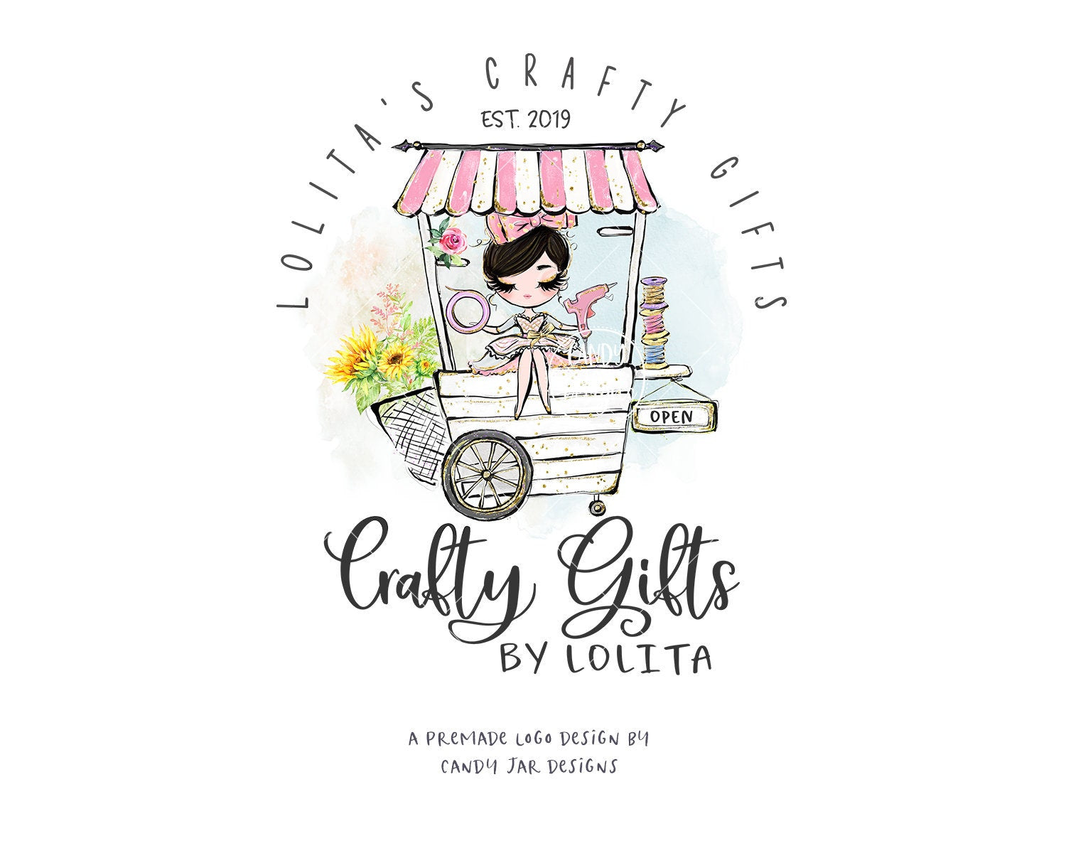 Craft Girl Logo, Vending Cart - Candy Jar Studios