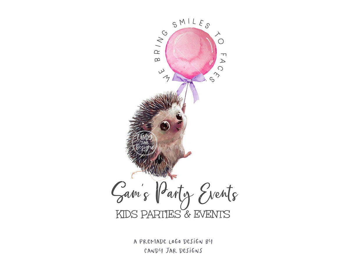 Party Events Logo, Kids Party Catering, Hedgehog