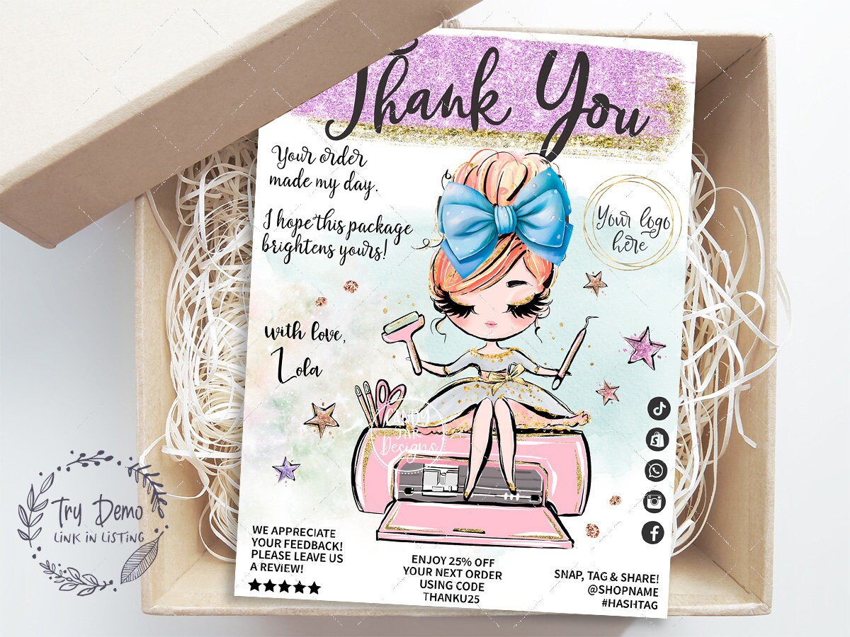 Handcrafter Thank You Insert Card